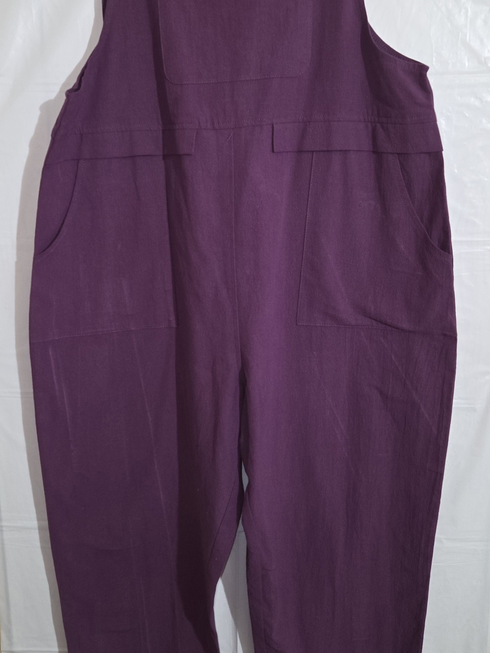 Women's Plum Utility Jumpsuit with Front Pockets